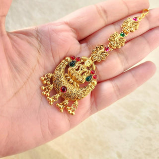 Emery Temple Multicolour Maang Tikka - ECLAT INDIAN JEWELSMaang TikkaMulticolour