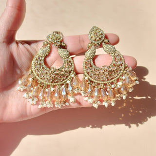 Emma Gold Premium Polki and CZ Diamond Tikka Set - ECLAT INDIAN JEWELSTikka SetsGold