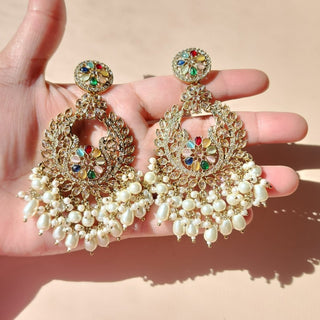 Emmy Multicolour Premium Polki and CZ Diamond Tikka Set - ECLAT INDIAN JEWELSTikka SetsMulticolor