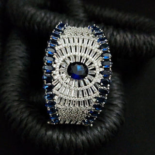 Erin 2.10 Blue Diamond Simulant Bracelet - ECLAT INDIAN JEWELSBangle, Kadas & BraceletsBlue