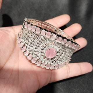 Erin 2.10 Pink Diamond Simulant Bracelet - ECLAT INDIAN JEWELSBangle, Kadas & BraceletsPink