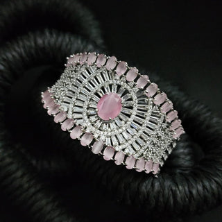 Erin 2.10 Pink Diamond Simulant Bracelet - ECLAT INDIAN JEWELSBangle, Kadas & BraceletsPink