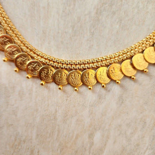 Estelle Temple 22k Gold Plated Necklace Set - ECLAT INDIAN JEWELSNecklace SetsGold