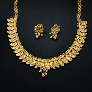 Estelle Temple Gold Necklace Set - ECLAT INDIAN JEWELSNecklace SetsGold