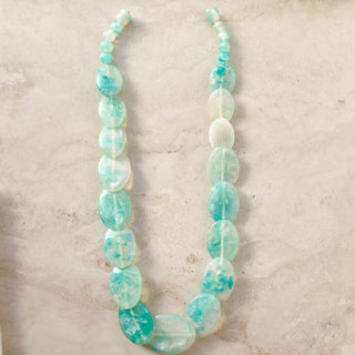 Fallon Sea Green Resin Handcrafted Necklace - ECLAT INDIAN JEWELSNecklace SetsGreen