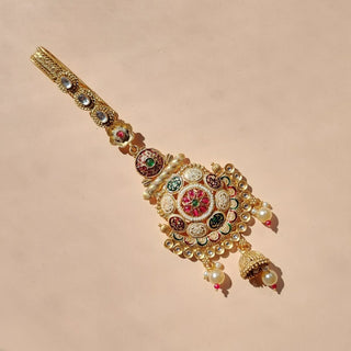 Falyn Multicolour Saree Waist Pin / Chaabi Challa / Kamar Satka - ECLAT INDIAN JEWELSSaree Accessories