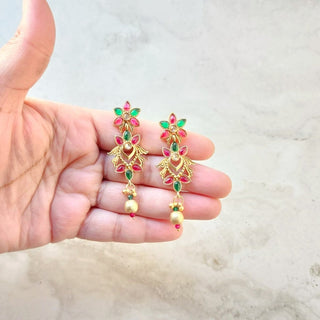 Faye Multicolour Kemp 20k Gold Plated Necklace Set - ECLAT INDIAN JEWELSNecklace SetsMulticolour