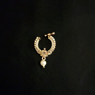 Fia Gold Polki Nath (no piercing needed) - ECLAT INDIAN JEWELSNose Ring (Nath)Gold