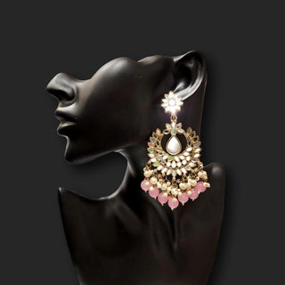 Florence Pink Mirror Necklace Set with Tikka - ECLAT INDIAN JEWELSNecklace SetsPink