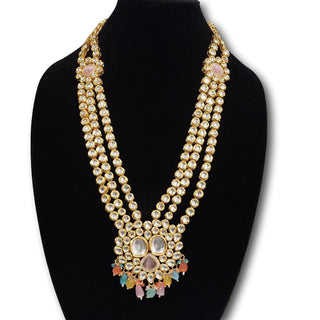 Freya Complete Bridal Multicolour CZ Kundan Set - ECLAT INDIAN JEWELSNecklace SetsMulticolour