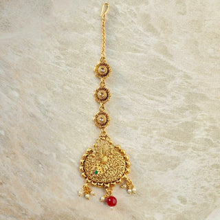 Gemma Multicolour Gold Maang Tikka - ECLAT INDIAN JEWELSMaang TikkaGold