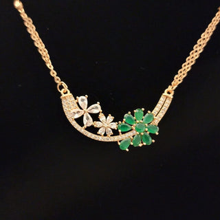 Genevie Green Mangal Sutra Necklace - ECLAT INDIAN JEWELSMangalsutraGreen