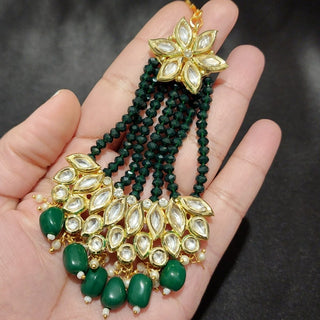 Gia Kundan Passa (9 Colours) - ECLAT INDIAN JEWELSPassa (Jhoomer)Green