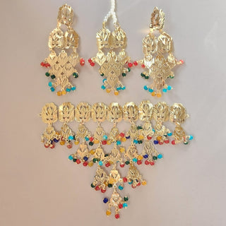 Giannah Multicolour Jadau Necklace Set - ECLAT INDIAN JEWELSNecklace SetsMulticolor