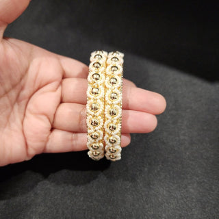 Gigi Gold Bangles (Pair) (2.6, 2.8) - ECLAT INDIAN JEWELSBangle, Kadas & Bracelets2.6