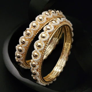 Gigi Gold Bangles (Pair) (2.6, 2.8) - ECLAT INDIAN JEWELSBangle, Kadas & Bracelets2.6