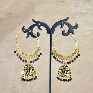 Giselle Black Bali Jhumki Earrings - ECLAT INDIAN JEWELSEarringsBlack