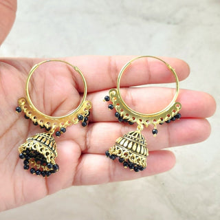 Giselle Black Bali Jhumki Earrings - ECLAT INDIAN JEWELSEarringsBlack