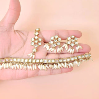 Giselle White Kundan Choker Set - ECLAT INDIAN JEWELSChoker setsWhite
