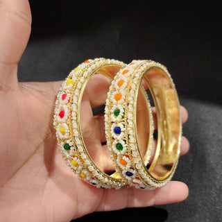 Gloria Multicolour Bangles (Pair) (2.6, 2.8) - ECLAT INDIAN JEWELSBangle, Kadas & Bracelets2.6