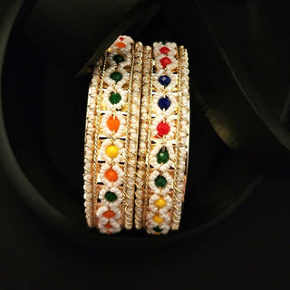 Gloria Multicolour Bangles (Pair) (2.6, 2.8) - ECLAT INDIAN JEWELSBangle, Kadas & Bracelets2.6