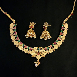 Hadley Multicolour Gold Necklace Set - ECLAT INDIAN JEWELSNecklace SetsGold