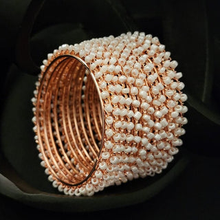 Hannah Rose Gold Bangles (Set of 10) (2.4, 2.6, 2.8) - ECLAT INDIAN JEWELSBangle, Kadas & Bracelets2.4
