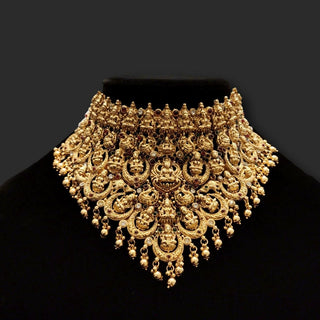 Heather Temple Gold Necklace Set - ECLAT INDIAN JEWELSNecklace SetsGold