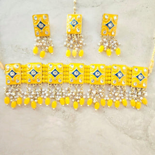 Holly Yellow Choker Set - ECLAT INDIAN JEWELSNecklace setsYellow