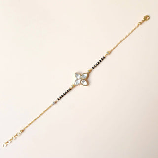 Illiana Hand Kundan Mangalsutra Bracelet - ECLAT INDIAN JEWELSMangalsutraWhite