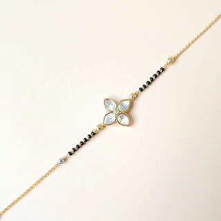 Illiana Hand Kundan Mangalsutra Bracelet - ECLAT INDIAN JEWELSMangalsutraWhite
