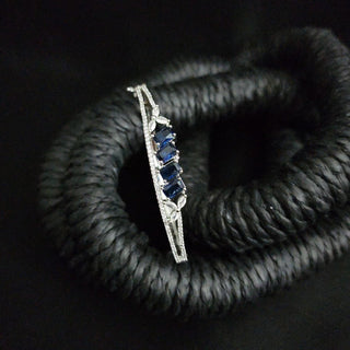 Isabella 2.8 Blue Diamond Simulant Bracelet - ECLAT INDIAN JEWELSBangle, Kadas & BraceletsBlue