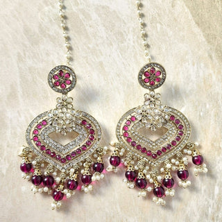 Isha Purple Polki Earrings - ECLAT INDIAN JEWELSPolki EarringsPurple