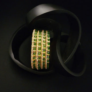 Izabella Green Bangles (Set of 4) (2.4, 2.6, 2.8) - ECLAT INDIAN JEWELSBangle, Kadas & Bracelets2.4