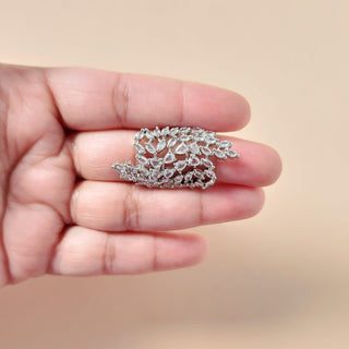 Jacinda Silver Adjustable Diamond Simulant Ring - ECLAT INDIAN JEWELSRingsSilver