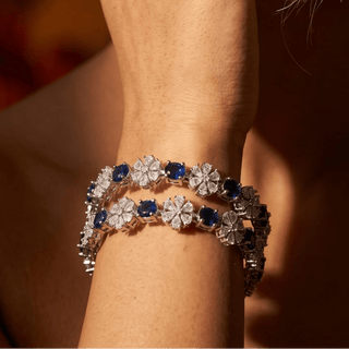 Jenna Blue CZ Diamond Bangle (Pair) (2.4,2.6, 2.8) - ECLAT INDIAN JEWELSBangle, Kadas & Bracelets2.6
