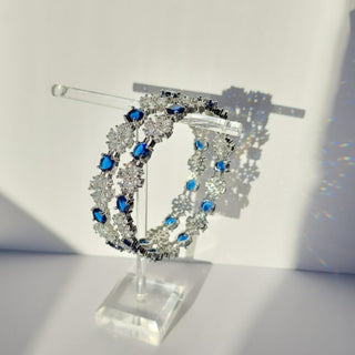 Jenna Blue CZ Diamond Bangle (Pair) (2.4,2.6, 2.8) - ECLAT INDIAN JEWELSBangle, Kadas & Bracelets2.6