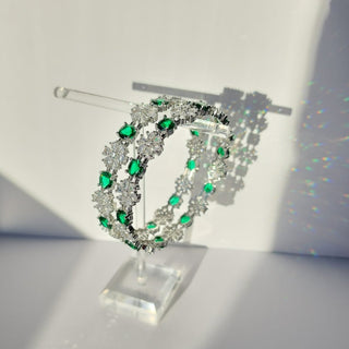 Jenna Green CZ Diamond Bangle (Pair) (2.4,2.6, 2.8) - ECLAT INDIAN JEWELSBangle, Kadas & Bracelets2.6