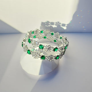 Jenna Green CZ Diamond Bangle (Pair) (2.4,2.6, 2.8) - ECLAT INDIAN JEWELSBangle, Kadas & Bracelets2.6