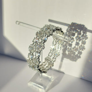 Jenna Silver CZ Diamond Bangle (Pair) (2.4,2.6, 2.8) - ECLAT INDIAN JEWELSBangle, Kadas & Bracelets2.6