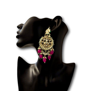 Jenny Magenta Pink Kundan Tikka Set - ECLAT INDIAN JEWELSTikka SetsPink