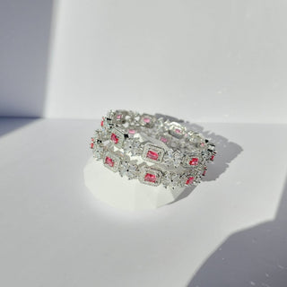 Jenny Red CZ Diamond Bangle (Pair) (2.4,2.6, 2.8, 2.10) - ECLAT INDIAN JEWELSBangle, Kadas & Bracelets2.6