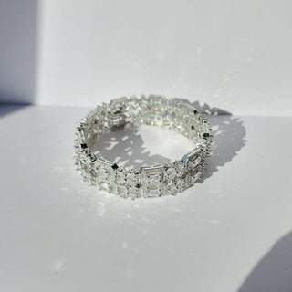 Jenny Silver CZ Diamond Bangle (Pair) (2.4,2.6, 2.8) - ECLAT INDIAN JEWELSBangle, Kadas & Bracelets2.6