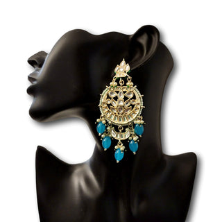 Jenny Sky Blue Kundan Tikka Set - ECLAT INDIAN JEWELSTikka SetsBlue