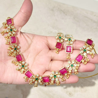 Joanna Multicolour Kemp 20k Gold Plated Necklace Set - ECLAT INDIAN JEWELSNecklace SetsGold