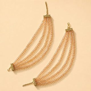 Jolie Gold Baahubali Earring Sahara Hair Chains - ECLAT INDIAN JEWELSEarringsGold