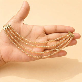Jolie Gold Baahubali Earring Sahara Hair Chains - ECLAT INDIAN JEWELSEarringsGold