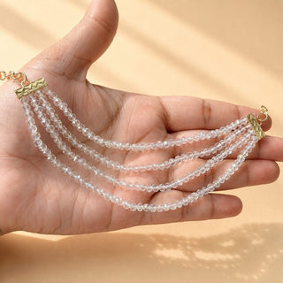 Jolie White Baahubali Earring Sahara Hair Chains - ECLAT INDIAN JEWELSEarringsWhite