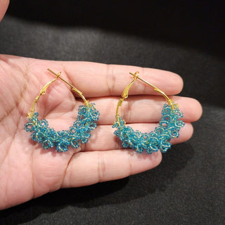 Kamryn Light Blue Earrings - ECLAT INDIAN JEWELSEarringsBlue