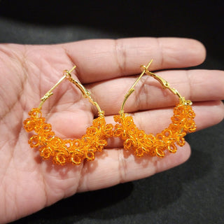 Kamryn Orange Earrings - ECLAT INDIAN JEWELSEarringsOrange